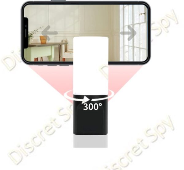Smart Lampa de Perete Tuya 017 cu Camera Wi‑Fi Full HD – Rotire 300°, Comunicare Bidirectionala si LED IR Invizibil - imagine 5