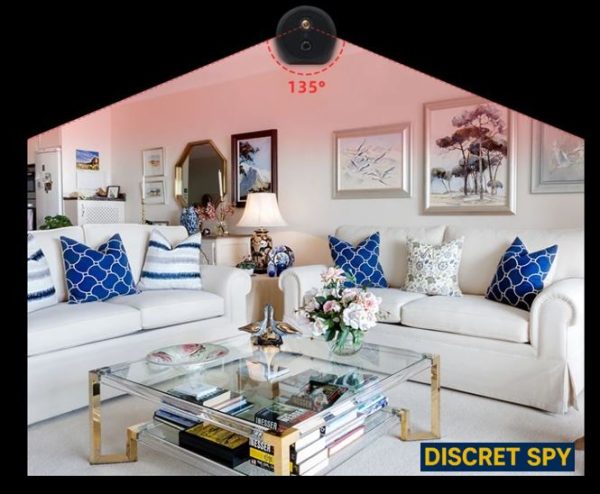Camera IP S8 Wi Fi Mini 1080p, cu vedere nocturna, detectie miscare – design ultra-discret - culoare alb - imagine 3