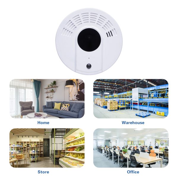 Camera ascunsa Wi-Fi LS008 in detector de fum fals, Full HD 1080p, Viziune nocturna, Detectie PIR, Audio, Control prin aplicatie, Autonomie pana la 2 ani - imagine 6