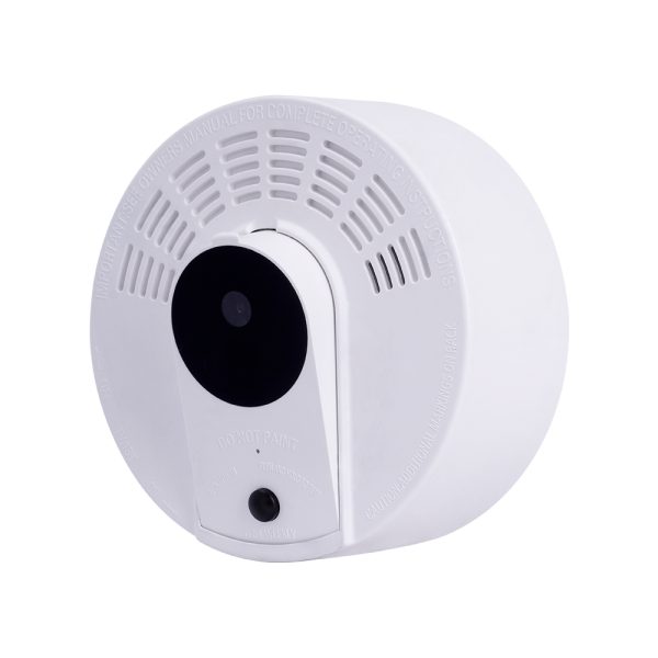 Camera ascunsa Wi-Fi LS008 in detector de fum fals, Full HD 1080p, Viziune nocturna, Detectie PIR, Audio, Control prin aplicatie, Autonomie pana la 2 ani
