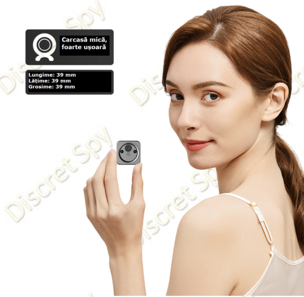 Mini camera de supraveghere Wi-Fi Mini WJ07, 3MP HD, viziune nocturna, detectie miscare, Tuya Smart, IP67 - imagine 5