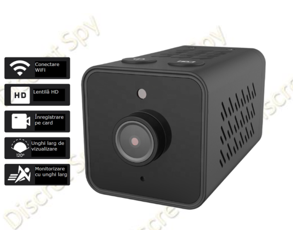 Camera de supraveghere Wi-Fi Mini WJ13, Full HD 1080p, viziune nocturna, detectie miscare si sunet, stocare microSD - imagine 4