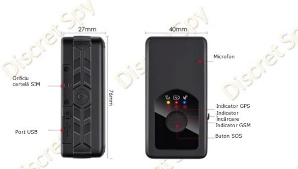 Tracker GPS Portabil 4G MiCODUS MP90G – Localizare în timp real, Buton SOS, Monitorizare vocală, IP65, Autonomie extinsă, Compatibil Android/iOS, Fără abonament lunar - imagine 3
