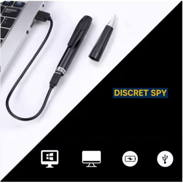 Camera video mini tip stilou W8 – Full HD 1080p, 5MP, detectare miscare, IP67, autonomie 150 min - imagine 5