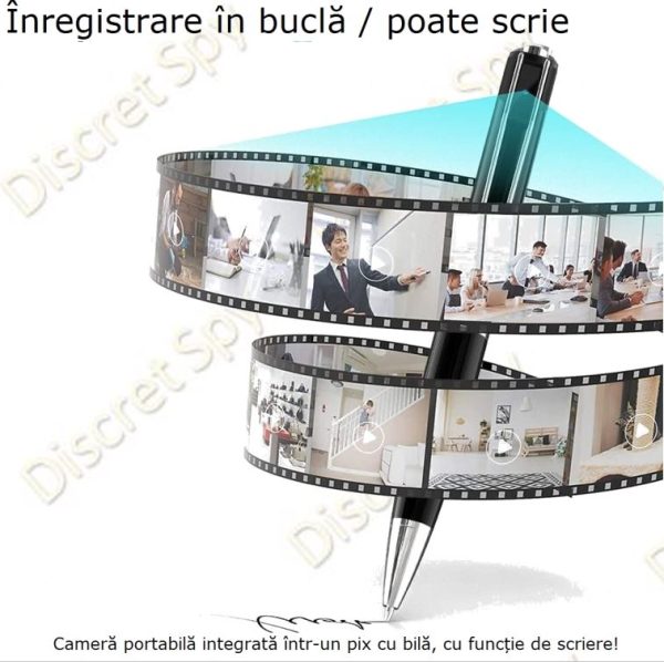 Pix Spion W9 cu Camera Video Full HD 1080p, Inregistrare Foto/Audio/Video, Stocare micro-SD pana la 64GB, Autonomie 75 minute, Design Discret - imagine 6