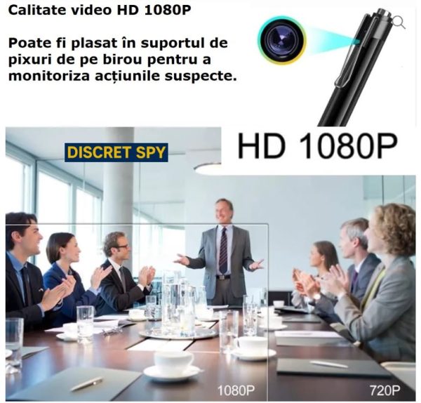 Pix Spion W9 cu Camera Video Full HD 1080p, Inregistrare Foto/Audio/Video, Stocare micro-SD pana la 64GB, Autonomie 75 minute, Design Discret - imagine 11
