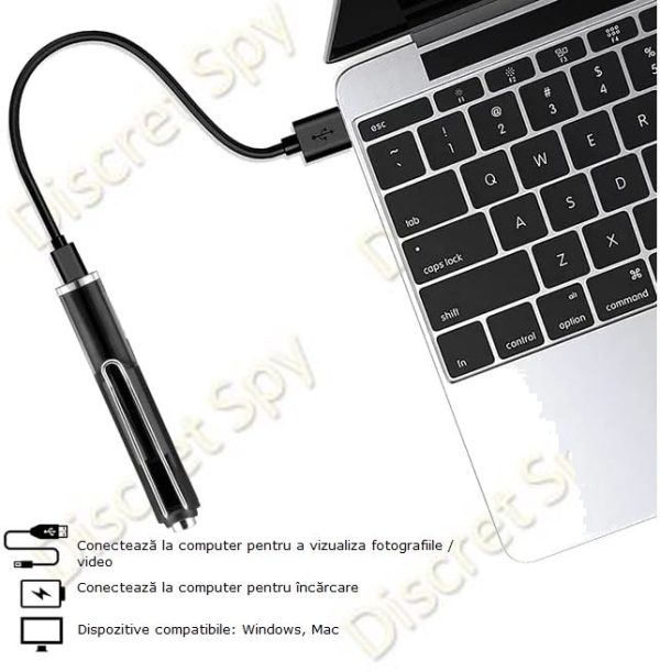 Pix Spion W9 cu Camera Video Full HD 1080p, Inregistrare Foto/Audio/Video, Stocare micro-SD pana la 64GB, Autonomie 75 minute, Design Discret - imagine 10