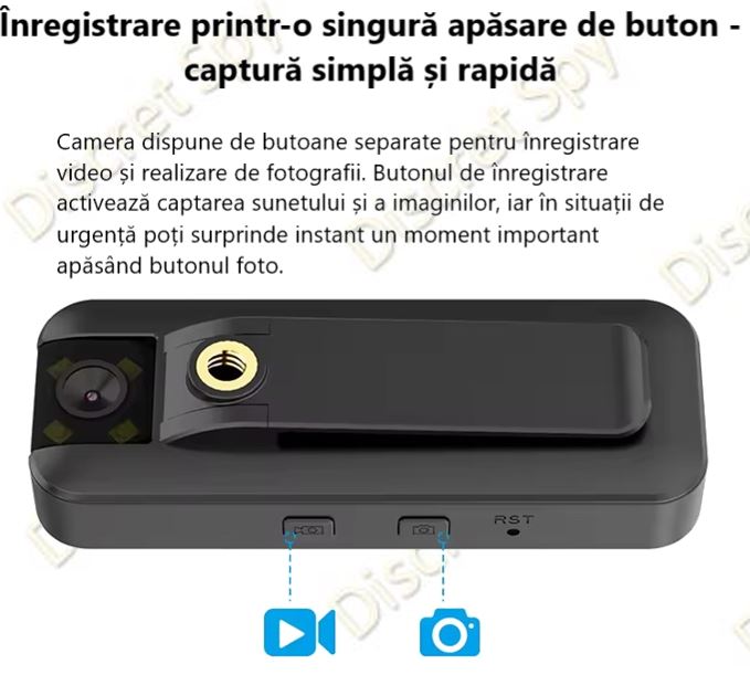 Cameră corporală CB77 WiFi, obiectiv rotativ 180°, Night Vision, detecție umană, stocare pe card & cloud - imagine 7