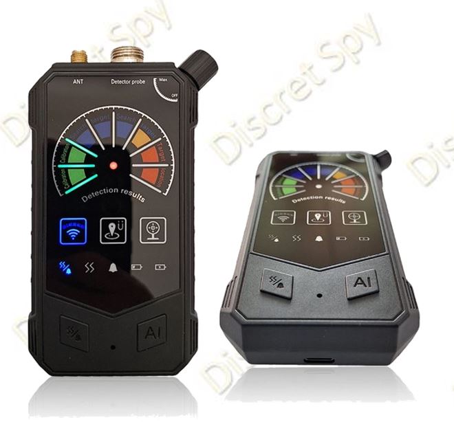 Detector 3-în-1 Anti-Spion DE012 – camere ascunse, semnale RF și GPS cu magnet, IR940, vibrație, sensibilitate reglabilă - imagine 3