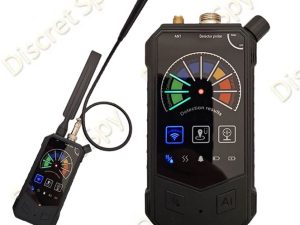 Detector 3-în-1 Anti-Spion DE012 – camere ascunse, semnale RF și GPS cu magnet, IR940, vibrație, sensibilitate reglabilă