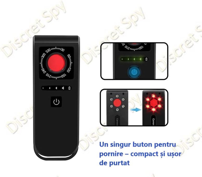 Detector camere ascunse DE01 – optic, LED IR, portabil (autonomie până la 25h) - imagine 10