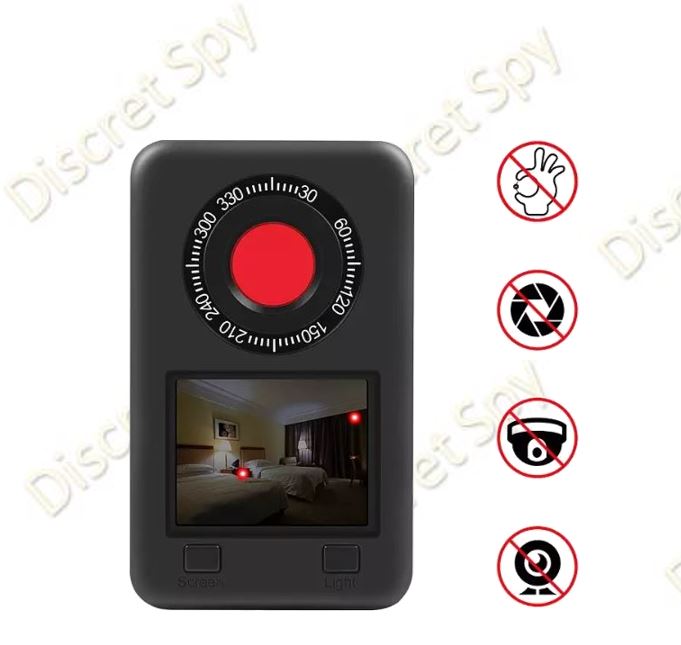 Detector anti-spionaj DE02 – 3-în-1: camere ascunse, semnale RF, magnet GPS - imagine 5
