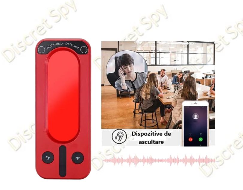 Detector Anti-spionaj RF DE09 – camere ascunse, LED-uri IR 940 nm, semnale 2G/3G/4G & Wi-Fi 2.4 GHz - imagine 3