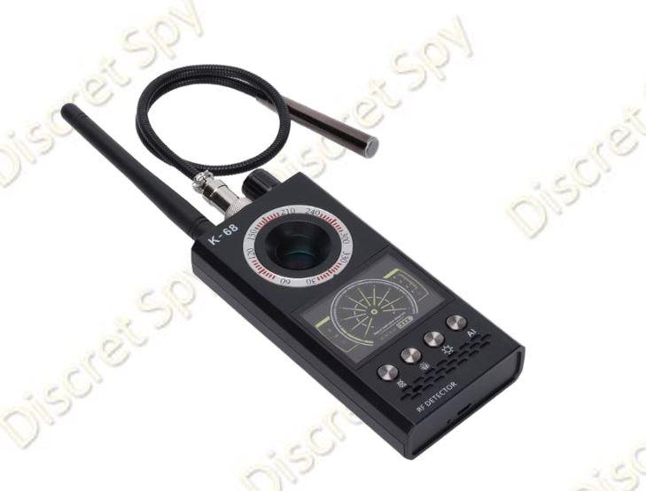 Detector portabil anti-spionaj K68 – detectează camere ascunse, microfoane, GPS și semnale wireless - imagine 2
