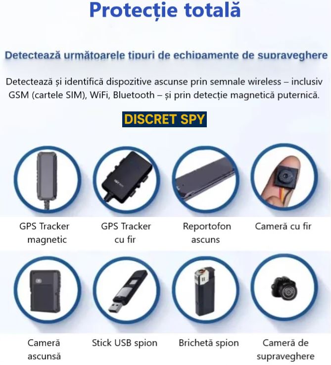 Detector portabil K99 – camere ascunse, microfoane, GPS, semnale wireless și magneți - imagine 11