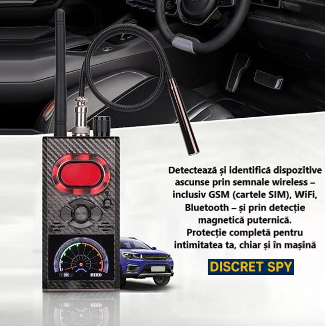 Detector portabil K99 – camere ascunse, microfoane, GPS, semnale wireless și magneți - imagine 6