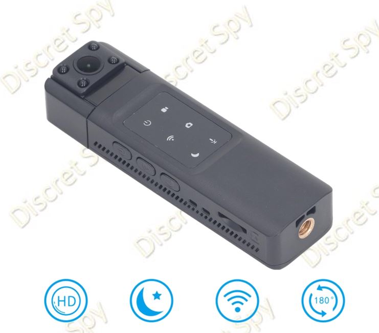 Cameră corporală L13 Wi-Fi, 1080p, Night Vision, 7–10h, lentilă rotativă - imagine 10