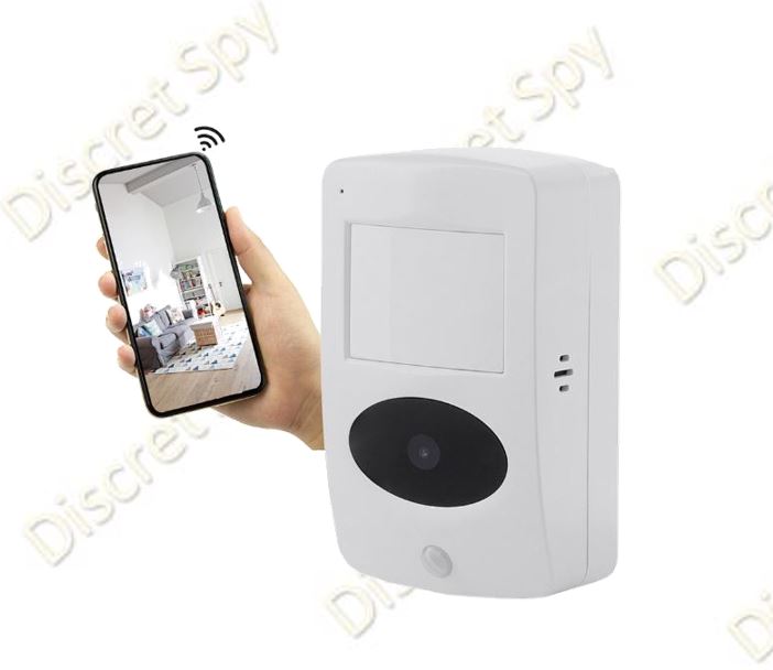 Cameră IP Wi-Fi TY011 (Alb) – disimulată în senzor PIR, aplicație Tuya, 1080p, IR 5 m, unghi 145°, două căi, standby până la 1 an