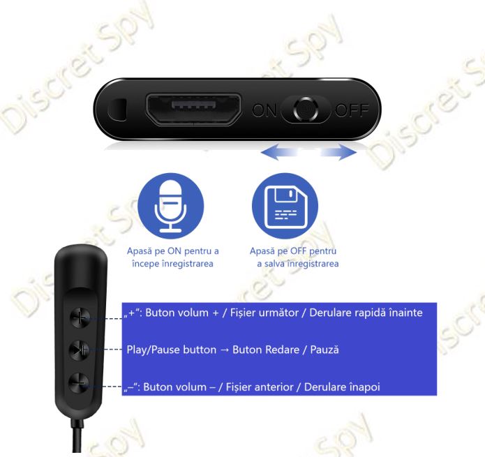 Reportofon Q1 mini 8GB, activare la sunet (VOX), format WAV – ultra-discret, cât un breloc - imagine 6