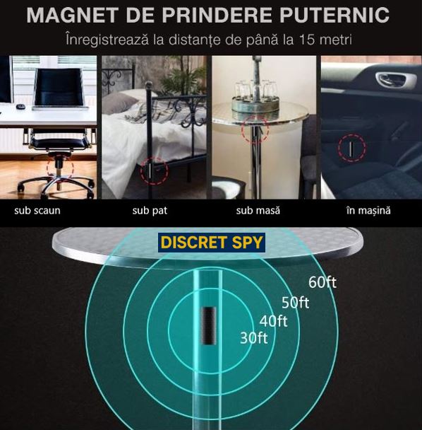 Reportofon Q70 16GB – Magnet puternic  Activare vocală (VOR)  Autonomie mare  USB-C  WAV - imagine 13