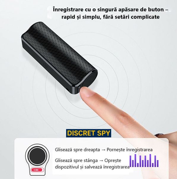 Reportofon Q70 16GB – Magnet puternic  Activare vocală (VOR)  Autonomie mare  USB-C  WAV - imagine 11