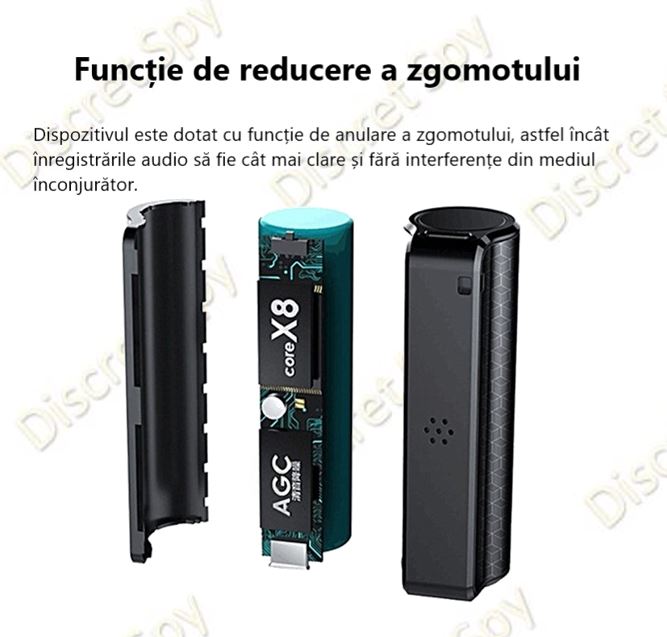 Reportofon Q70 16GB – Magnet puternic  Activare vocală (VOR)  Autonomie mare  USB-C  WAV - imagine 10