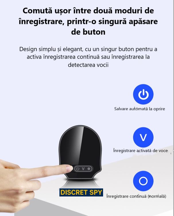 Reportofon magnetic Q73 – 16GB, până la ~500 ore, Activare vocală (VOR) , USB-C (WAV/MP3) - imagine 10