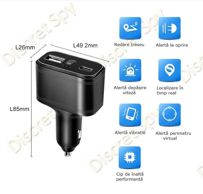 GPS Tracker Auto TK818 4G Winnes – Instalare instant la brichetă, Localizare în timp real, Buton SOS și Încărcător Auto - imagine 12