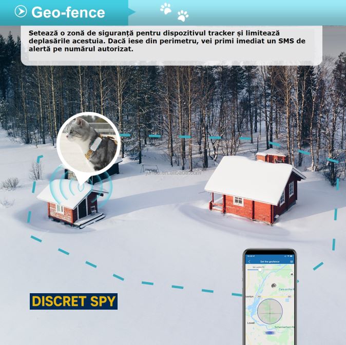 TK911 Pro 4G GPS Tracker pentru câini și pisici – Localizare precisă, Geofence, Baterie 700 mAh, rezistent la apă - imagine 7