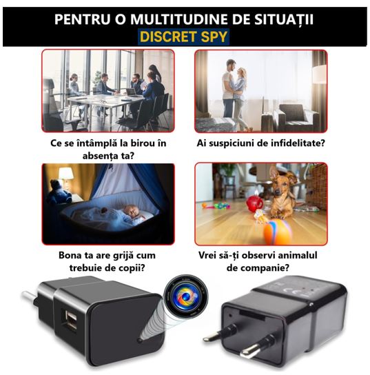 Cameră Wi-Fi ascunsă în încărcător USB A85 (EU) – 4K*, 1080p nativ, IR nocturn, control din aplicație - imagine 9