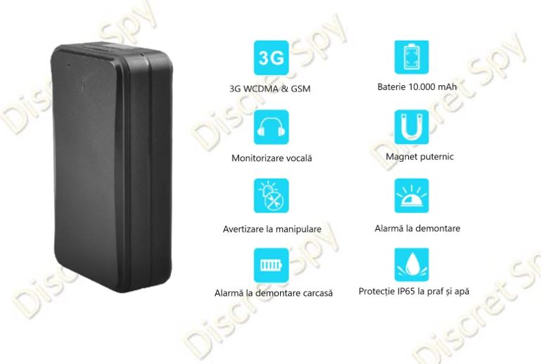 Localizator GPS Tracker AT4, baterie 10.000mAh,  magnet puternic, monitorizare audio, acuratete 10 m, autonomie 30 zile, acces platforma inclus - imagine 6