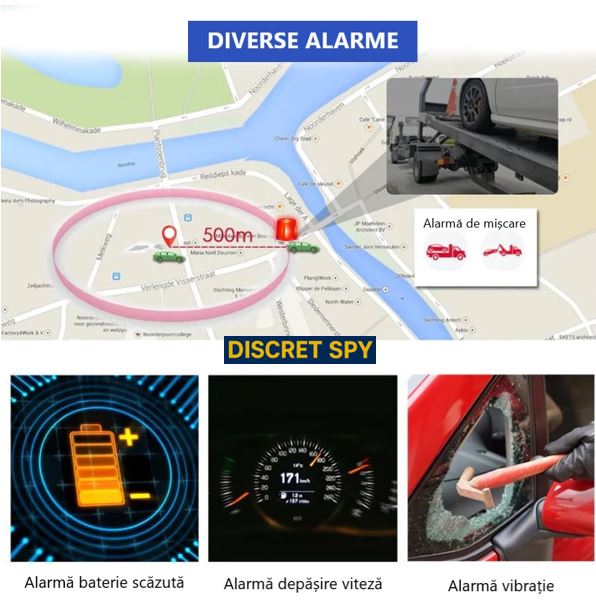 Localizator GPS Tracker AT4, baterie 10.000mAh,  magnet puternic, monitorizare audio, acuratete 10 m, autonomie 30 zile, acces platforma inclus - imagine 4