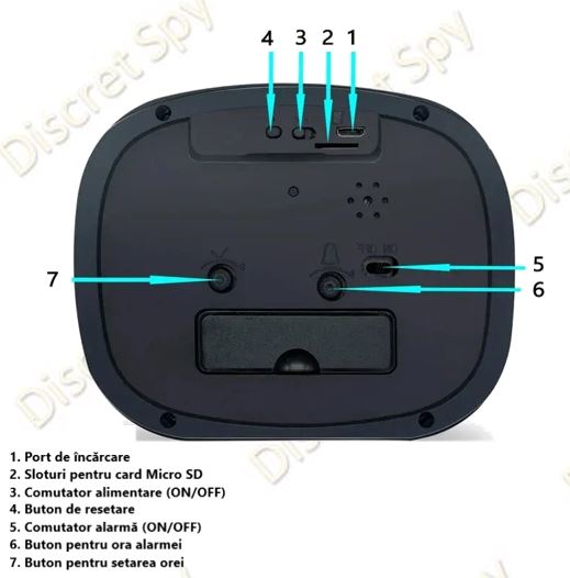 Cameră Wi-Fi tip ceas, cu înregistrare Full HD, vedere nocturnă și detectare a mișcării - imagine 3