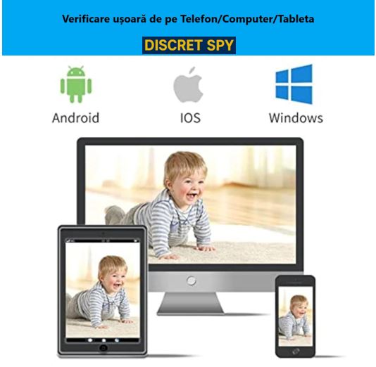 Cameră Wi-Fi tip ceas, cu înregistrare Full HD, vedere nocturnă și detectare a mișcării - imagine 9