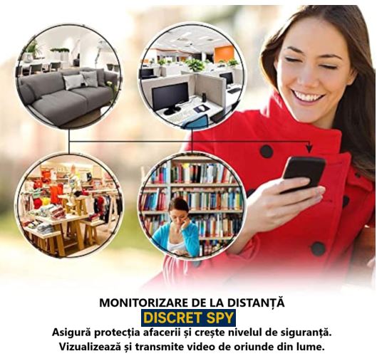 Cameră Wi-Fi tip ceas, cu înregistrare Full HD, vedere nocturnă și detectare a mișcării - imagine 8