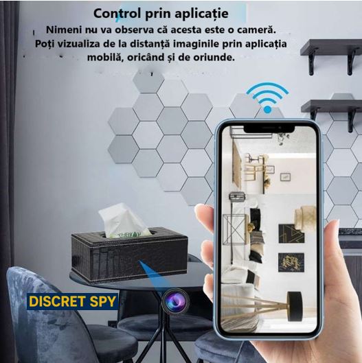 Cameră WiFi 1080p ascunsă în cutie de șervețele – monitorizare discretă cu detecție la mișcare - imagine 6