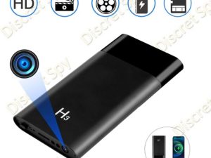 Cameră spion ascunsă în baterie externă, Full HD, vedere pe timp de noapte, autonomie până la 12 ore