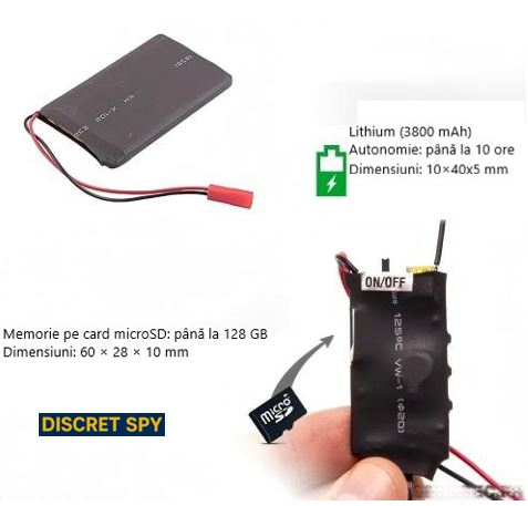 Cameră Spion Super-Compactă cu Wi-Fi, Telecomandă, Autonomie Extinsă și Înregistrare Full HD - imagine 4