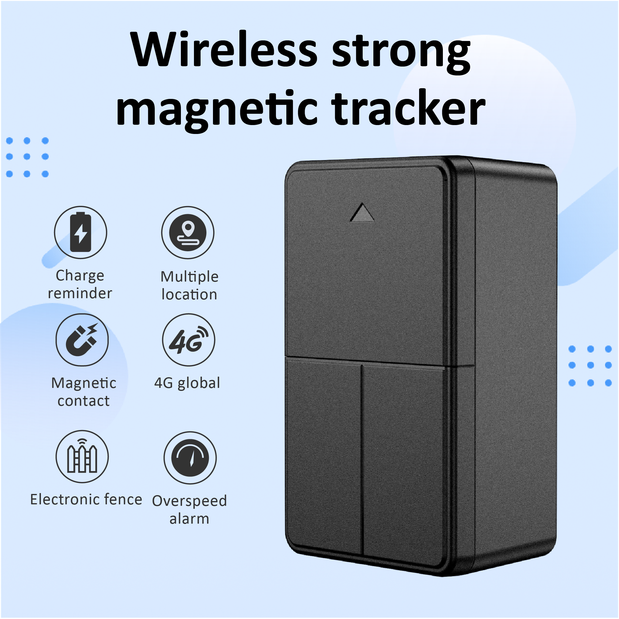 Tracker GPS 4G Q13 cu magnet, baterie 4800 mAh, dimensiuni 69×42×29 mm, autonomie extinsă - imagine 3